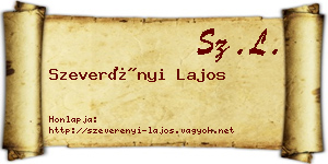 Szeverényi Lajos névjegykártya