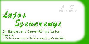 lajos szeverenyi business card